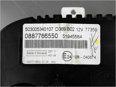 BLOC COMPTEURS FIAT PANDA III 2012-