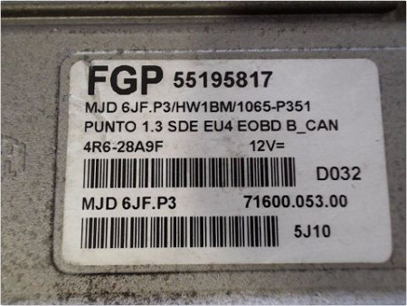 CALCULATEUR MOTEUR FIAT PUNTO