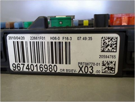 BOITIER GESTION HABITACLE CITROEN C3