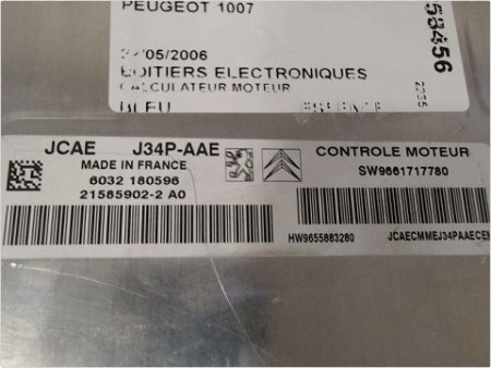 CALCULATEUR MOTEUR PEUGEOT 1007