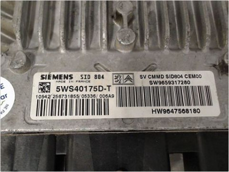 CALCULATEUR MOTEUR PEUGEOT 1007