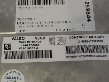 CALCULATEUR MOTEUR PEUGEOT 206