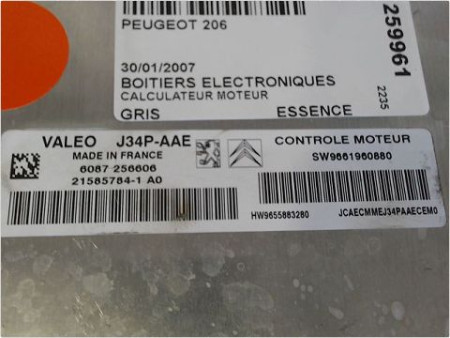 CALCULATEUR MOTEUR PEUGEOT 206