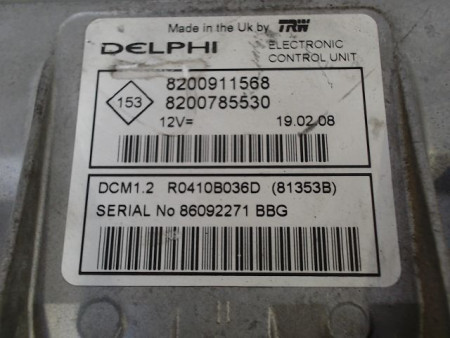 CALCULATEUR MOTEUR DACIA LOGAN