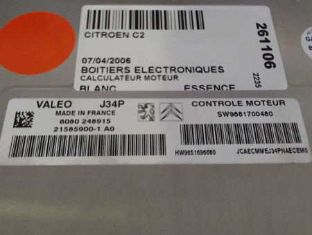 CALCULATEUR MOTEUR CITROEN C2