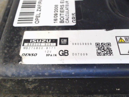 CALCULATEUR MOTEUR OPEL ZAFIRA