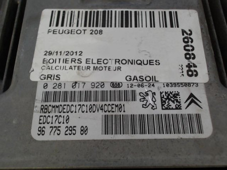 CALCULATEUR MOTEUR PEUGEOT 208