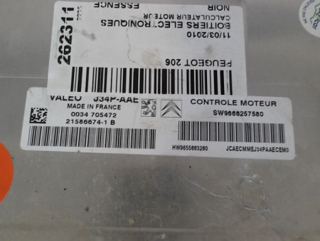 CALCULATEUR MOTEUR PEUGEOT 206