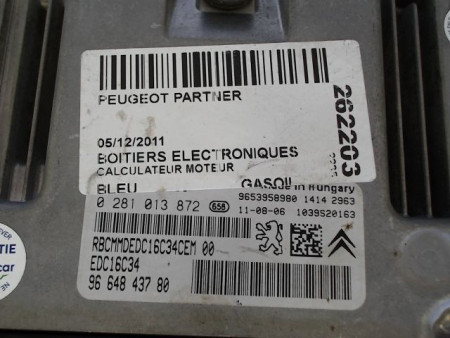 CALCULATEUR MOTEUR PEUGEOT PARTNER