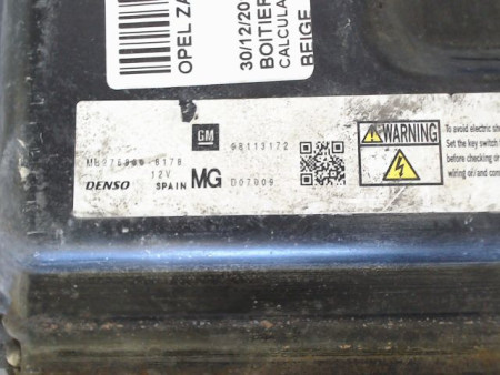 CALCULATEUR MOTEUR OPEL ZAFIRA