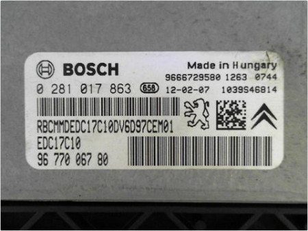 CALCULATEUR MOTEUR PEUGEOT PARTNER II PH2 FGT 12-15