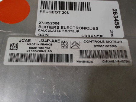 CALCULATEUR MOTEUR PEUGEOT 206